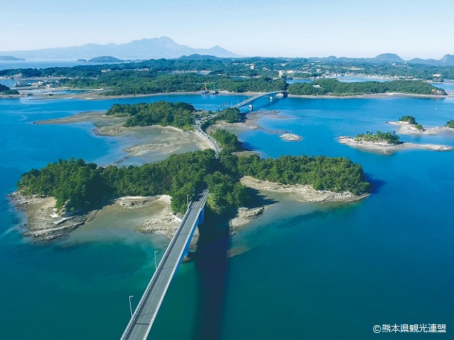 天草諸島 東シナ海の絶景と復活!熊本城 指宿温泉 砂むし風呂体験 4日間